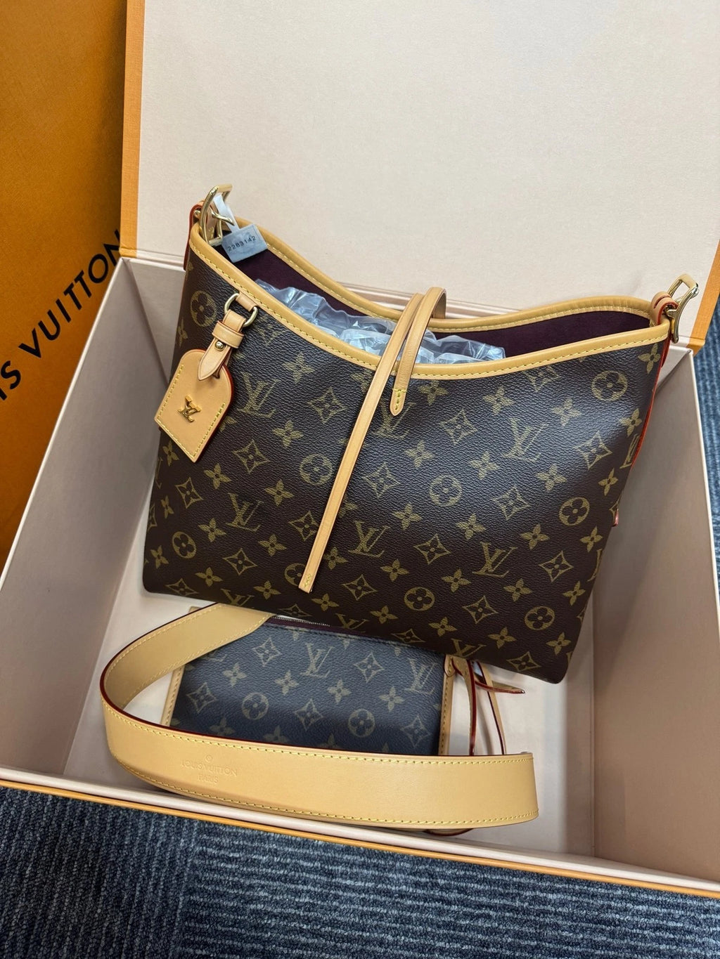 Louis Vuitton Monogram Canvas Carryall Small Tote Bag For Women