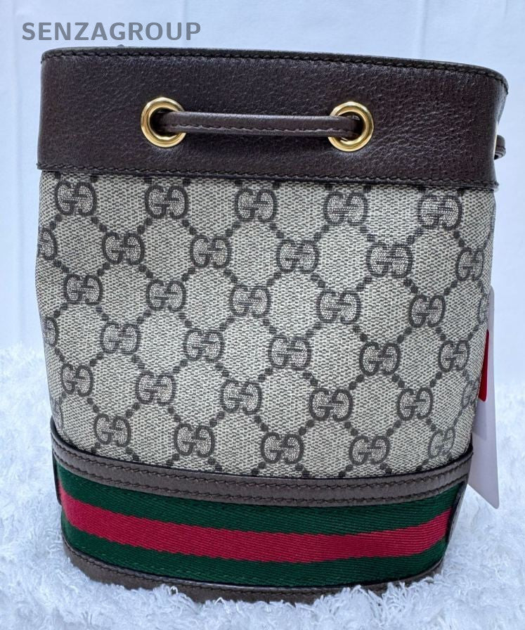 Gucci Ophidia Bucket PM Crossbody Brown Beige Gold Used Women Classic