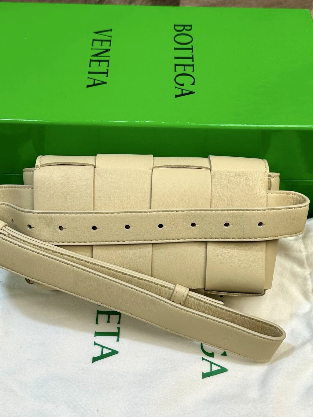 Bottega Veneta CASSETTE Woven Leather Crossbody Waist Bag Women