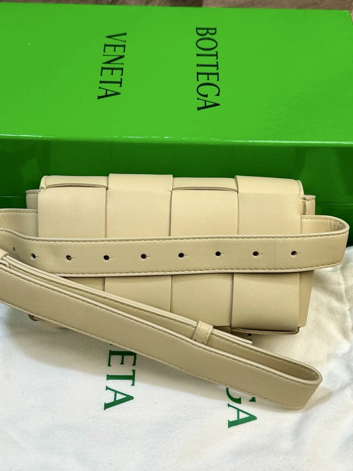 Bottega Veneta CASSETTE Woven Leather Crossbody Waist Bag Women