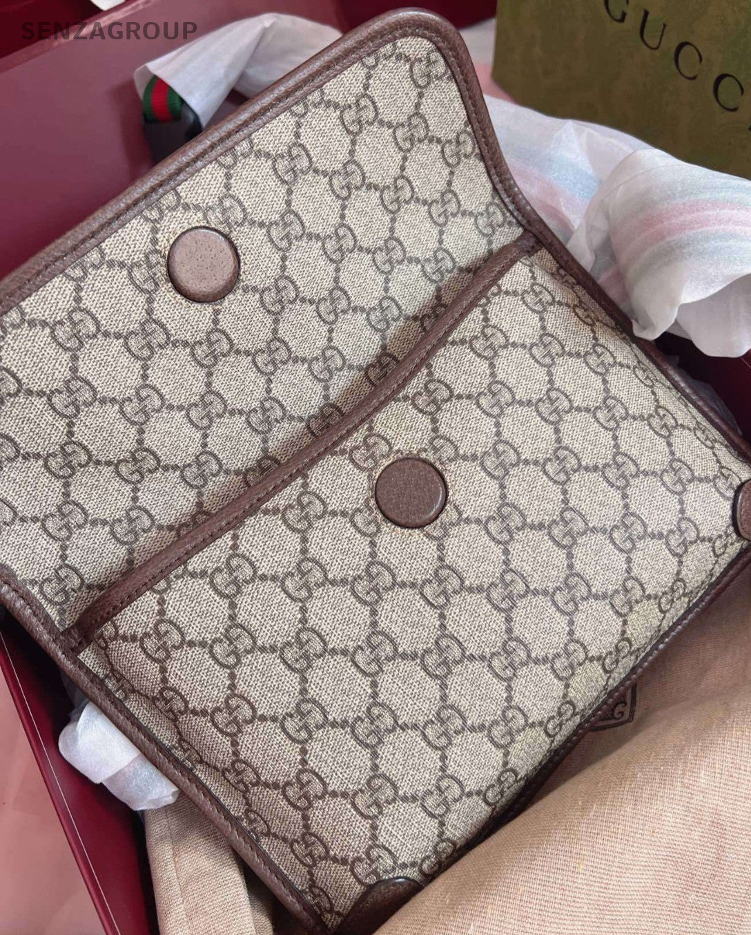 GUCCI 2ways Crossbody Shoulder Bag Brown Almost Brand new