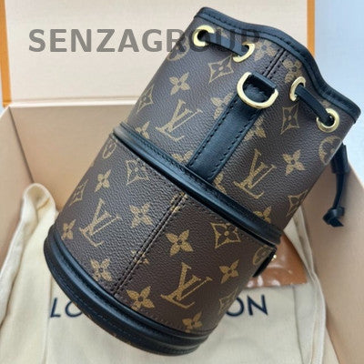 Louis Vuitton Monogram CANOE Bucket Bag Brown Black Women's Shoulder Tote