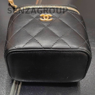 Chanel Black Lambskin Mini Ball Bag Gold Chain Shoulder Crossbody Classic