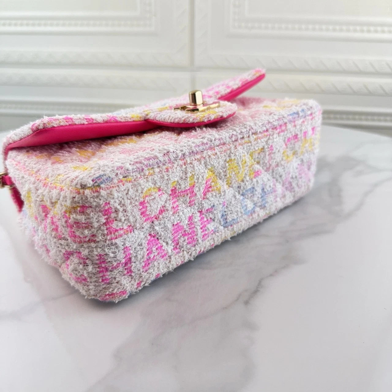 CHANEL Tweed Gradient CF Large Mini Crossbody Bag For Women