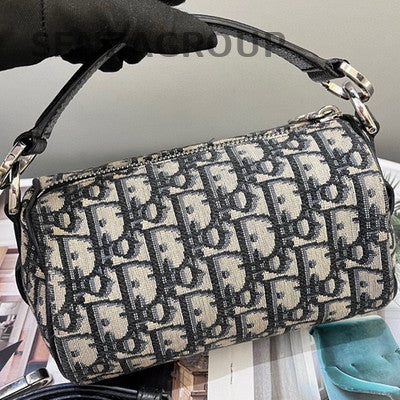 Dior Oblique Roller Black Silver Hardware Shoulder Bag Classic