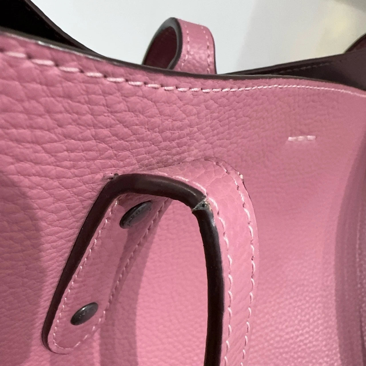 Coach Pink Leather Large Tote Shoulder Handbag for Women