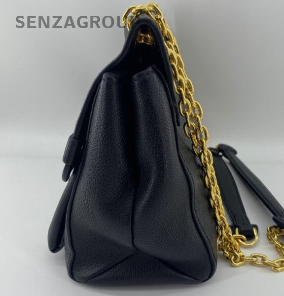 Louis Vuitton Vavin MM Monogram Chain Shoulder Bag Black Gold Women Classic
