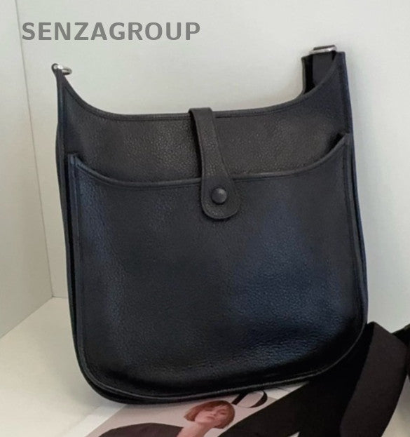 Hermes Evelyne29 Shoulder Bag Crossbody Black Silver Unisex Adults Classic