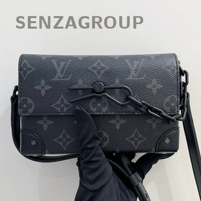 Louis Vuitton Steamer Monogram Black Messenger Crossbody Bag Unisex