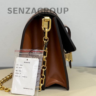 Louis Vuitton Dauphine MM Monogram Chain Shoulder Bag Gold Hardware