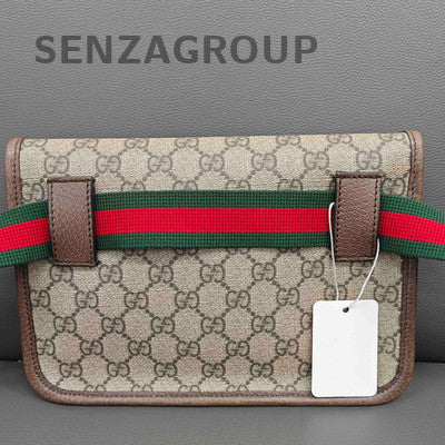 Gucci GG Supreme Tiger Head Shoulder Crossbody Bag Women's Classic Brown Gold