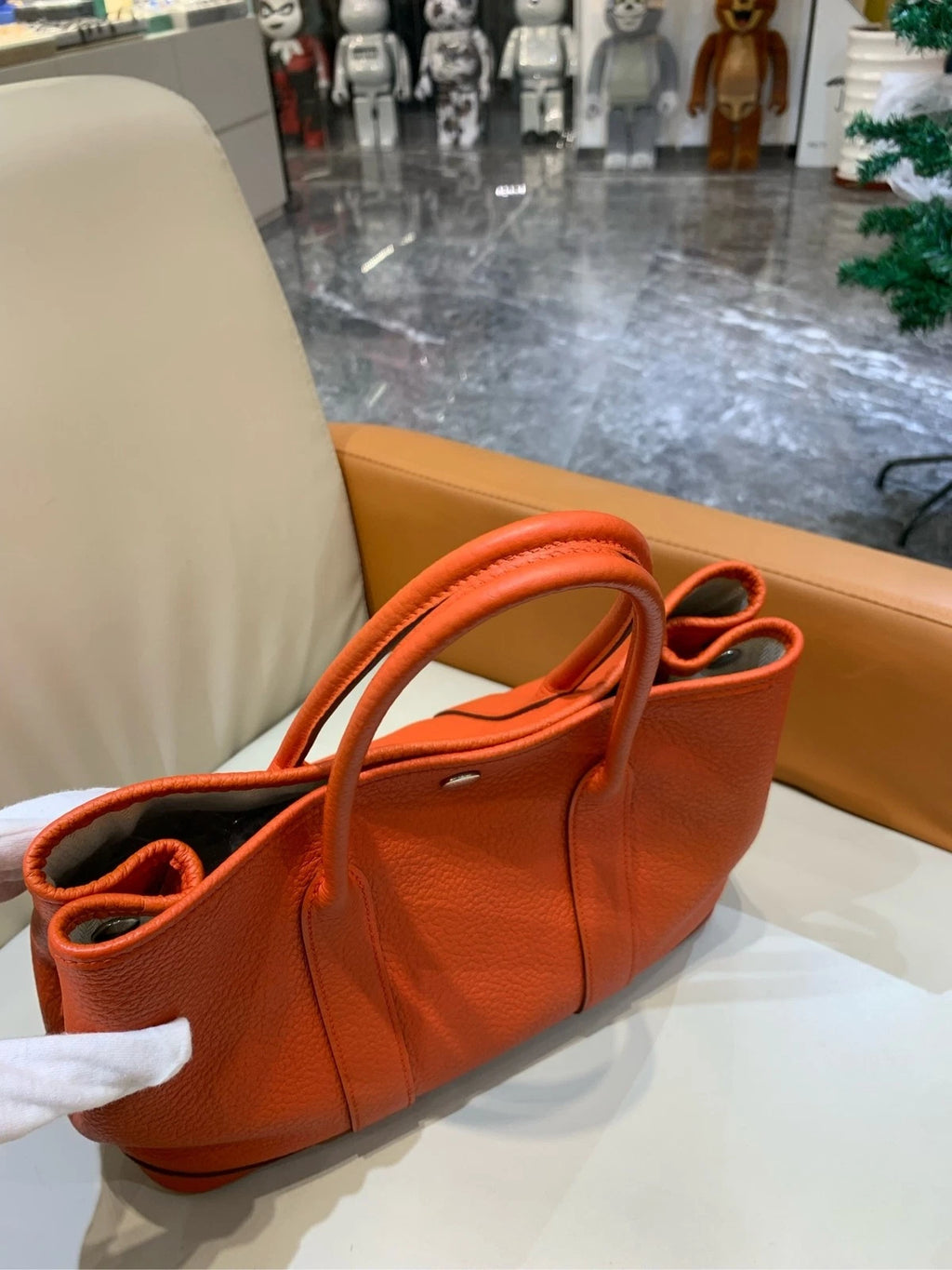 Hermes Garden Party30 Tote Bag Orange For Women