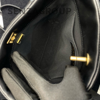 Chanel 21B Tote Chain Shoulder Bag Black Gold CC Logo Quilted