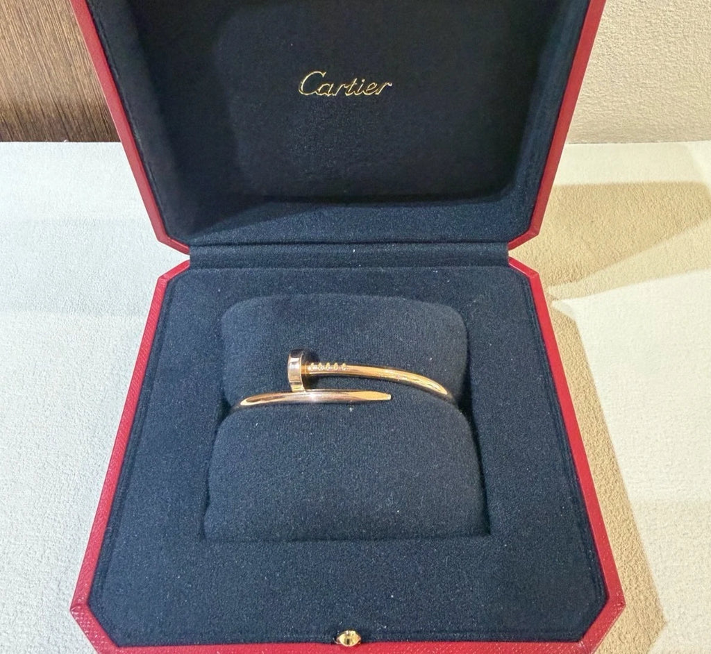 Excellent Cartier Juste Un Clou 18k Rose Gold Classic Bangle Bracelet Size16