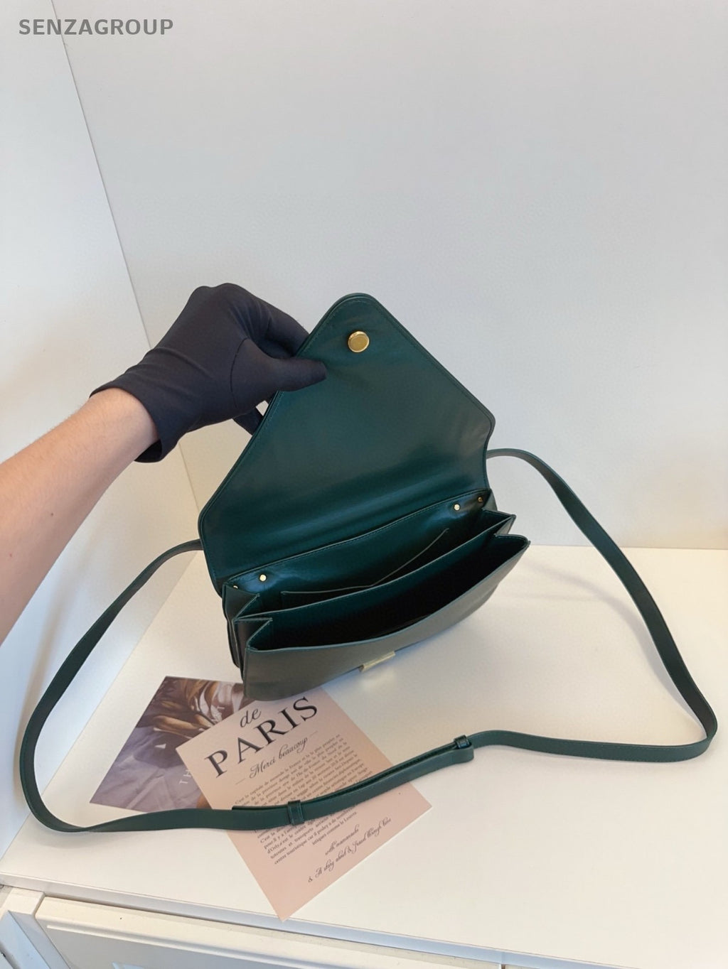 BOTTEGA VENETA Mount Envelope Shoulder Crossbody Bag Women Green