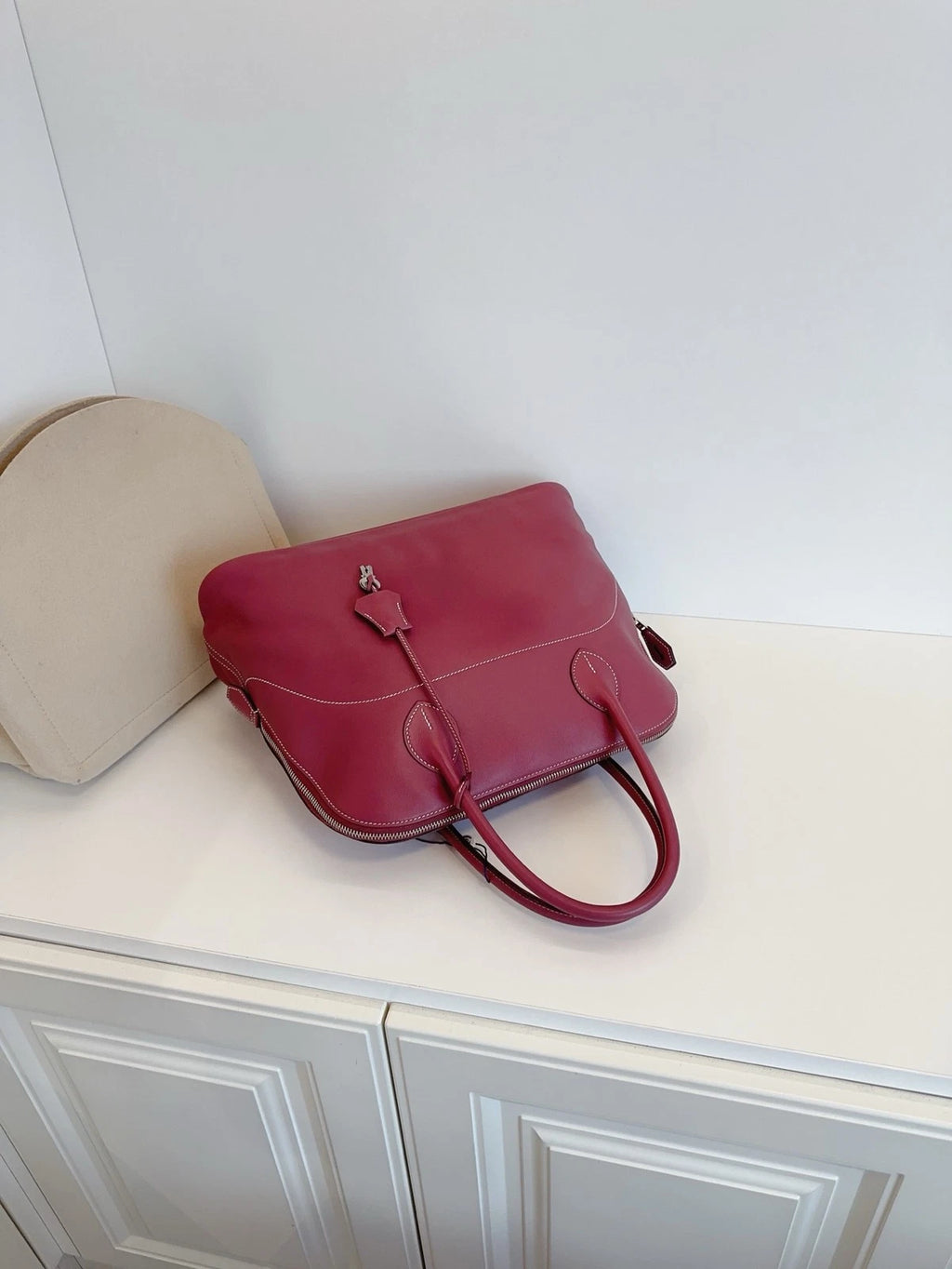Hermès Bolide Relax 35 Bowling Handbag Daily Tote Rosewood Pink