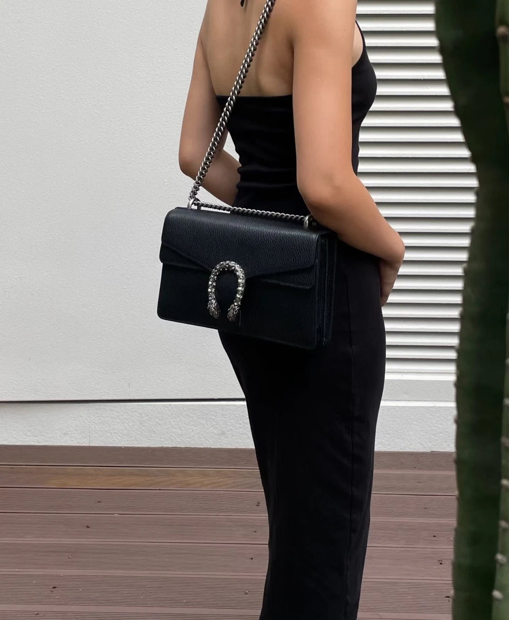 GUCCI Medium Black Dionysus Shoulder Bag For Women