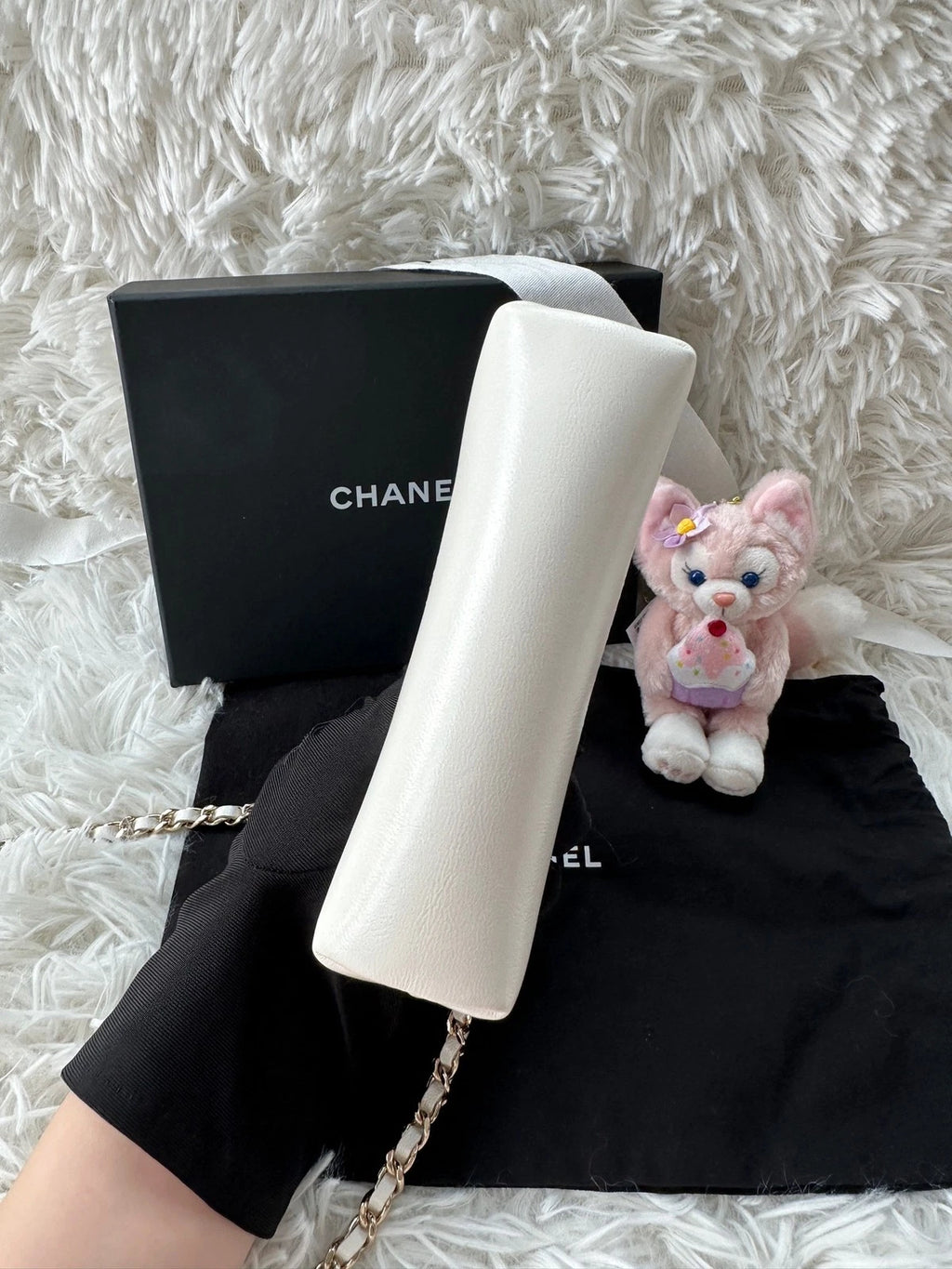 CHANEL 31 Bag Super Mini White Gold Hardware Shoulder Handbag For Women