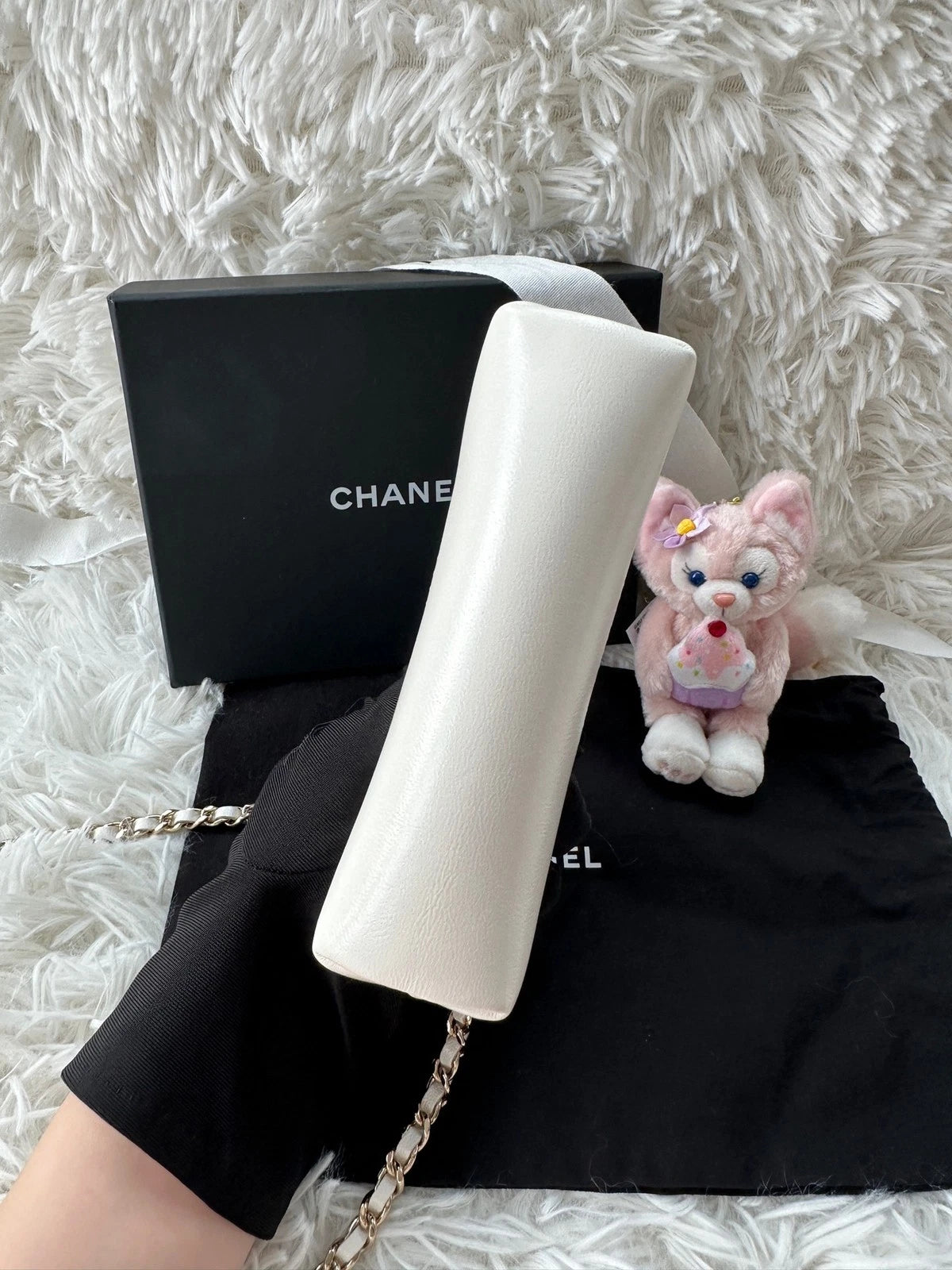 CHANEL 31 Bag Super Mini White Gold Hardware Shoulder Handbag For Women