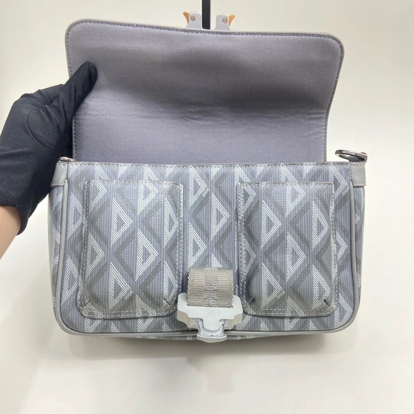 Dior Canvas Leather Patchwork Messenger Crossbody Bag For Women