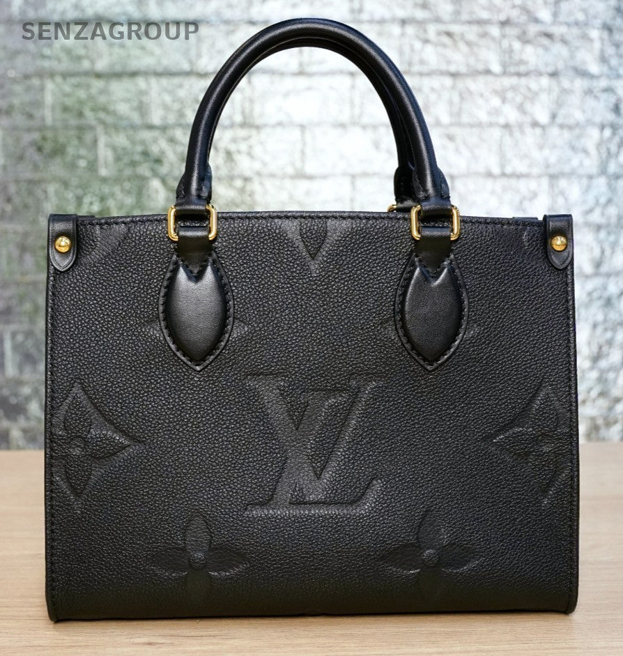 LOUIS VUITTON black Monogram Empriente ON THE GO PM CHIP VERSION