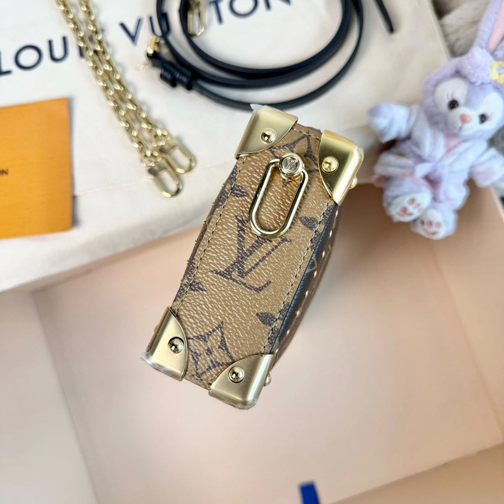 New Louis Vuitton Canvas Slim Trunk Crossbody Bag For Women