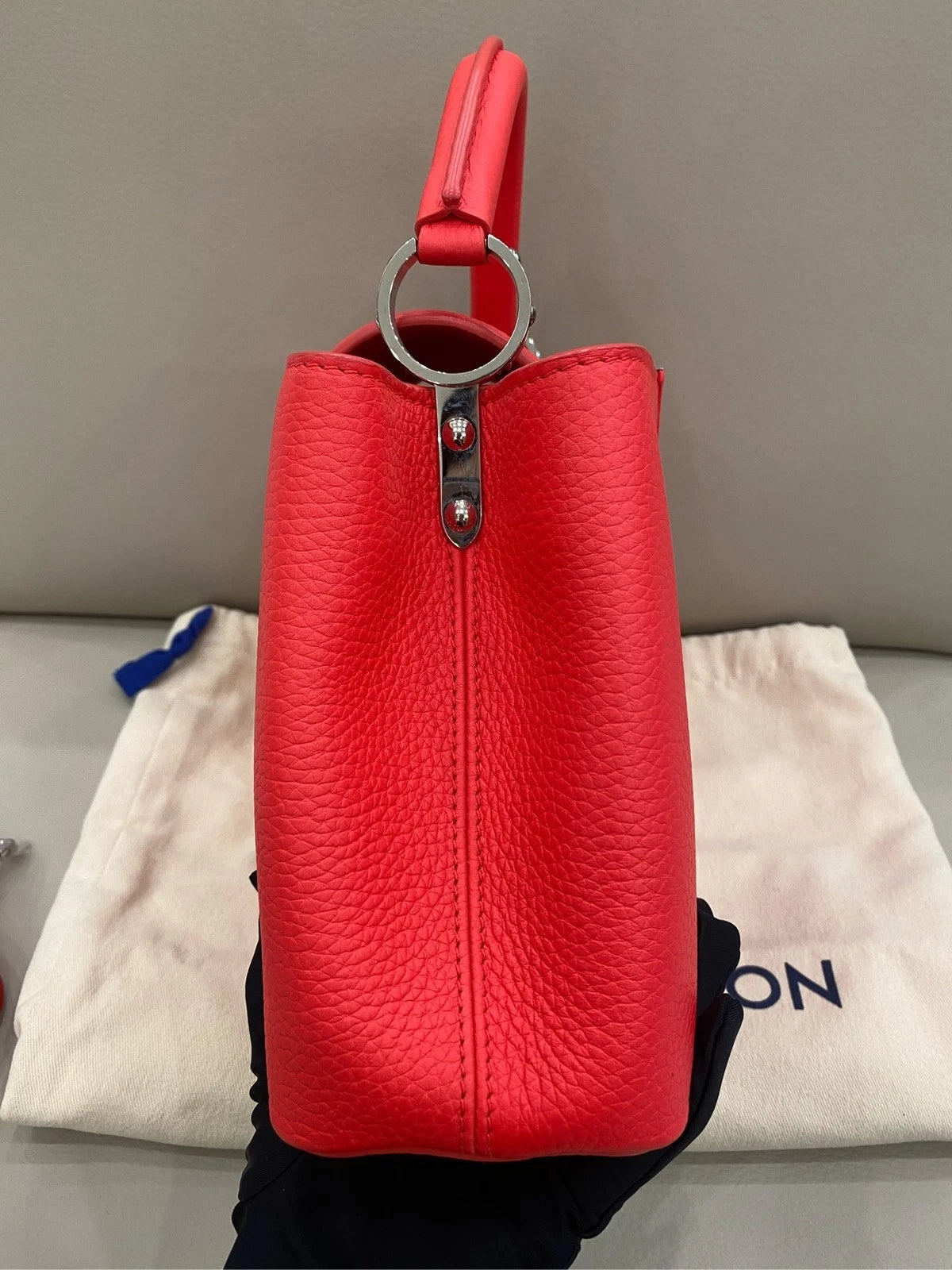 Louis Vuitton Capucines BB Red Leather Shoulder Bag For Women