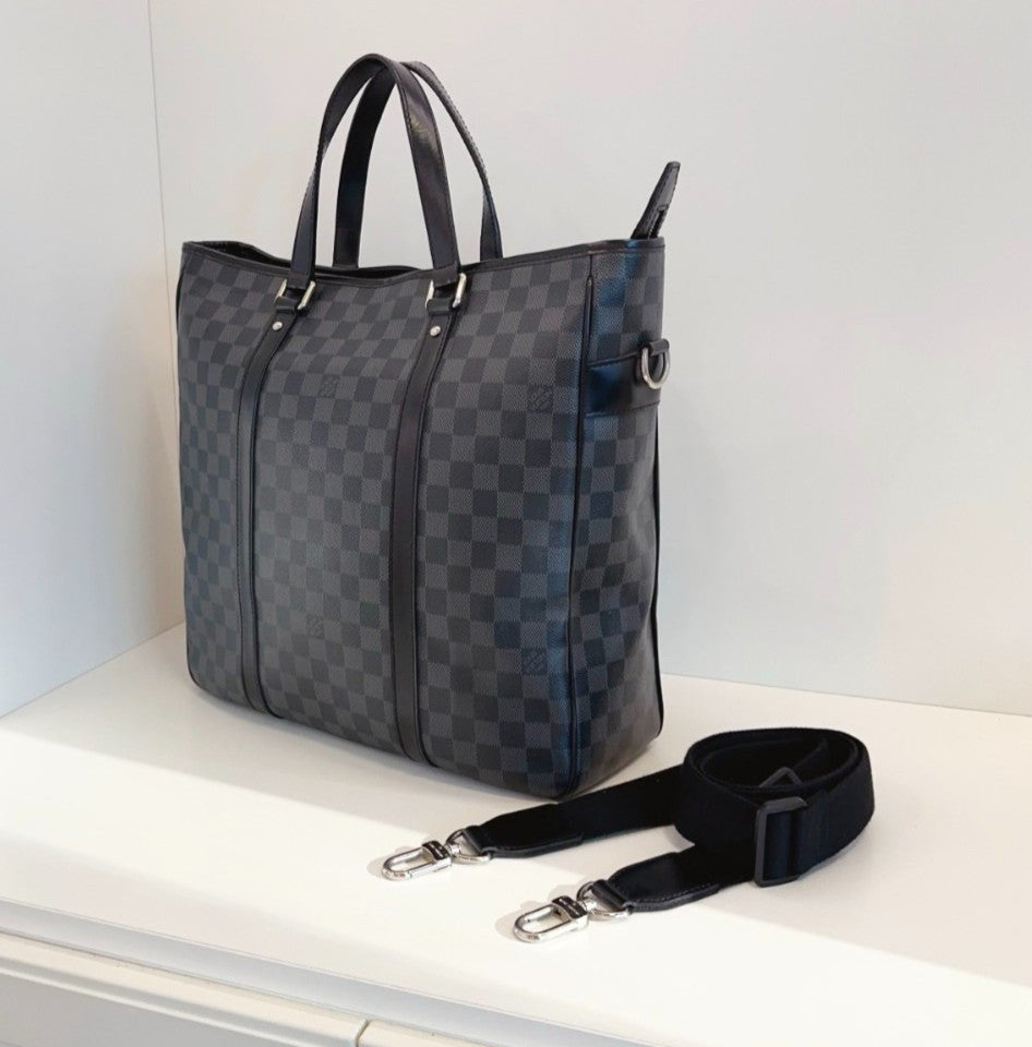 Louis Vuitton Tadao Top Hanlde Shoulder Bag Black Unisex Adults