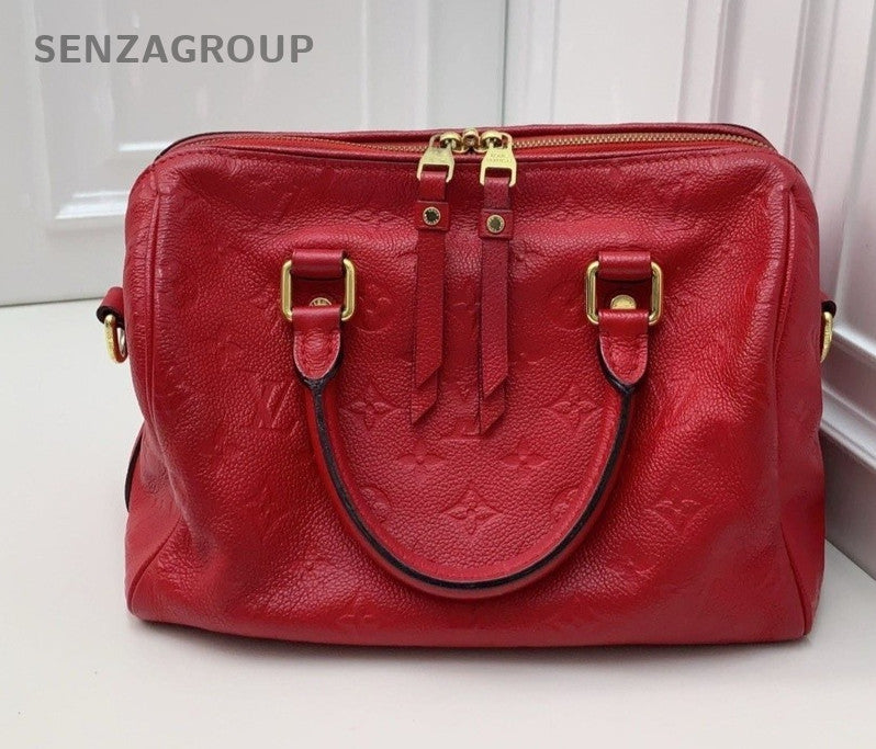 Louis Vuitton speedy25 Handbag Shoulder Crossbody Bag Women Red