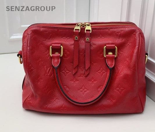 Louis Vuitton speedy25 Handbag Shoulder Crossbody Bag Women Red