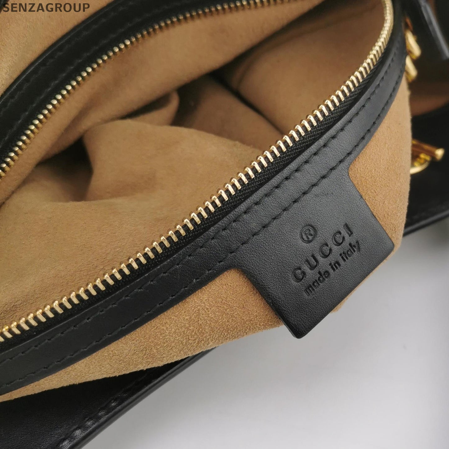 Gucci GG Supreme Canvas Chain Shoulder Bag Brown & Black Women's Classic