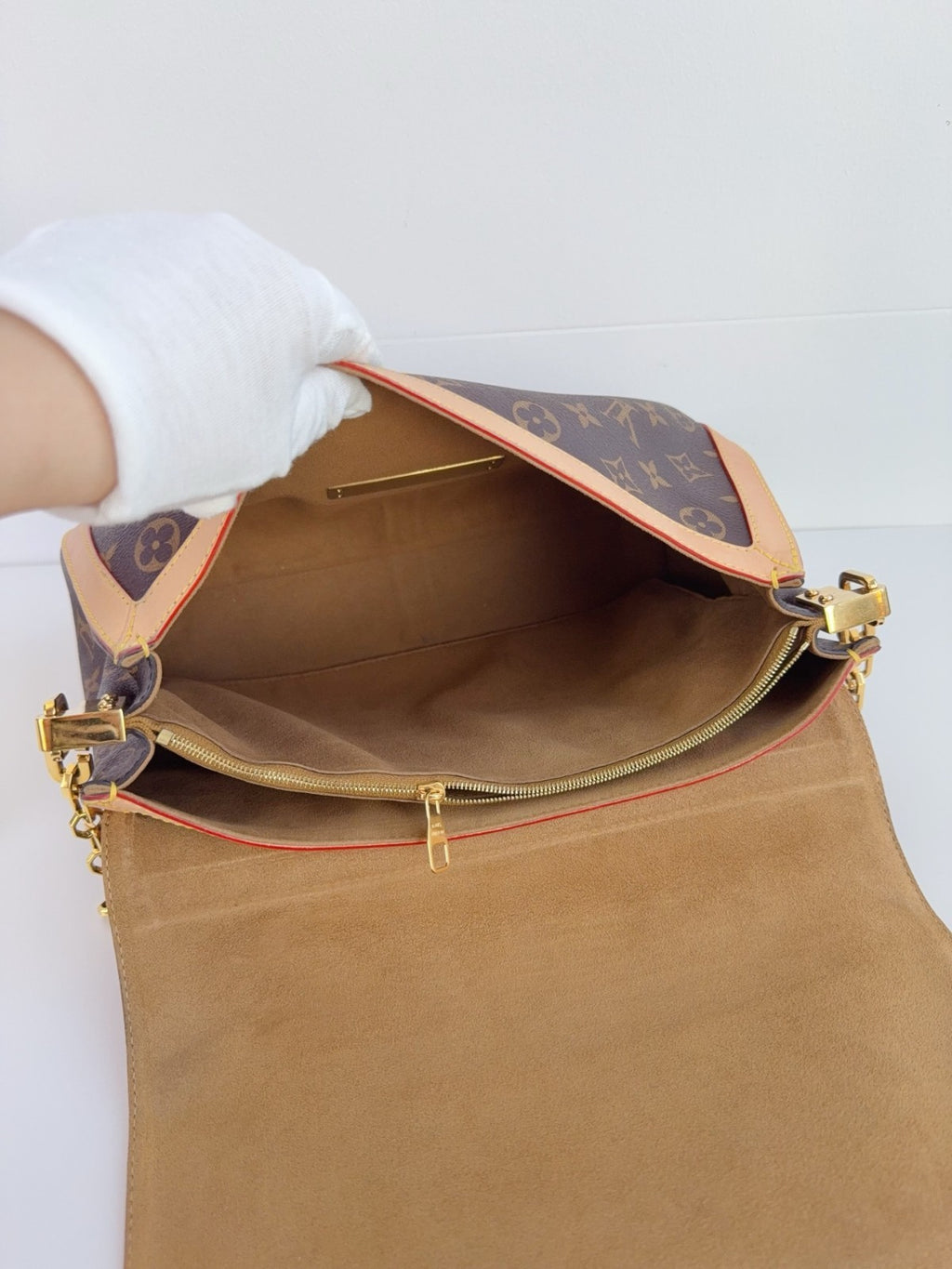 Louis Vuitton Dauphine GM Monogram Canvas Chain Shoulder bag Brown