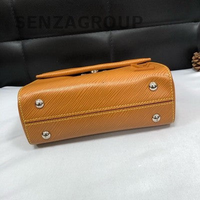 Louis Vuitton Cluny BB Handbag Crossbody Orange Leather Women's Classic