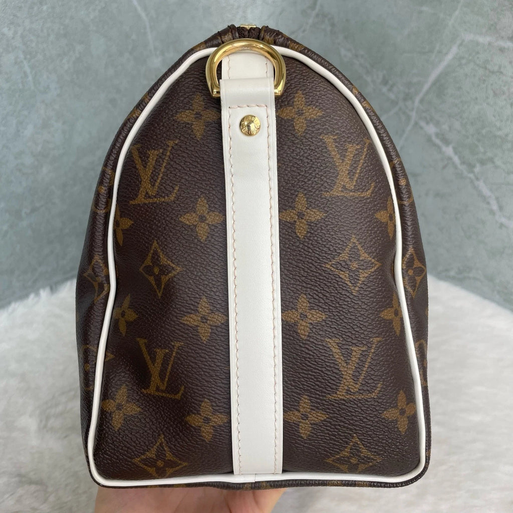 Louis Vuitton Speedy Bandouliere 25 Monogram Canvas Handbag Crossbody Ghw