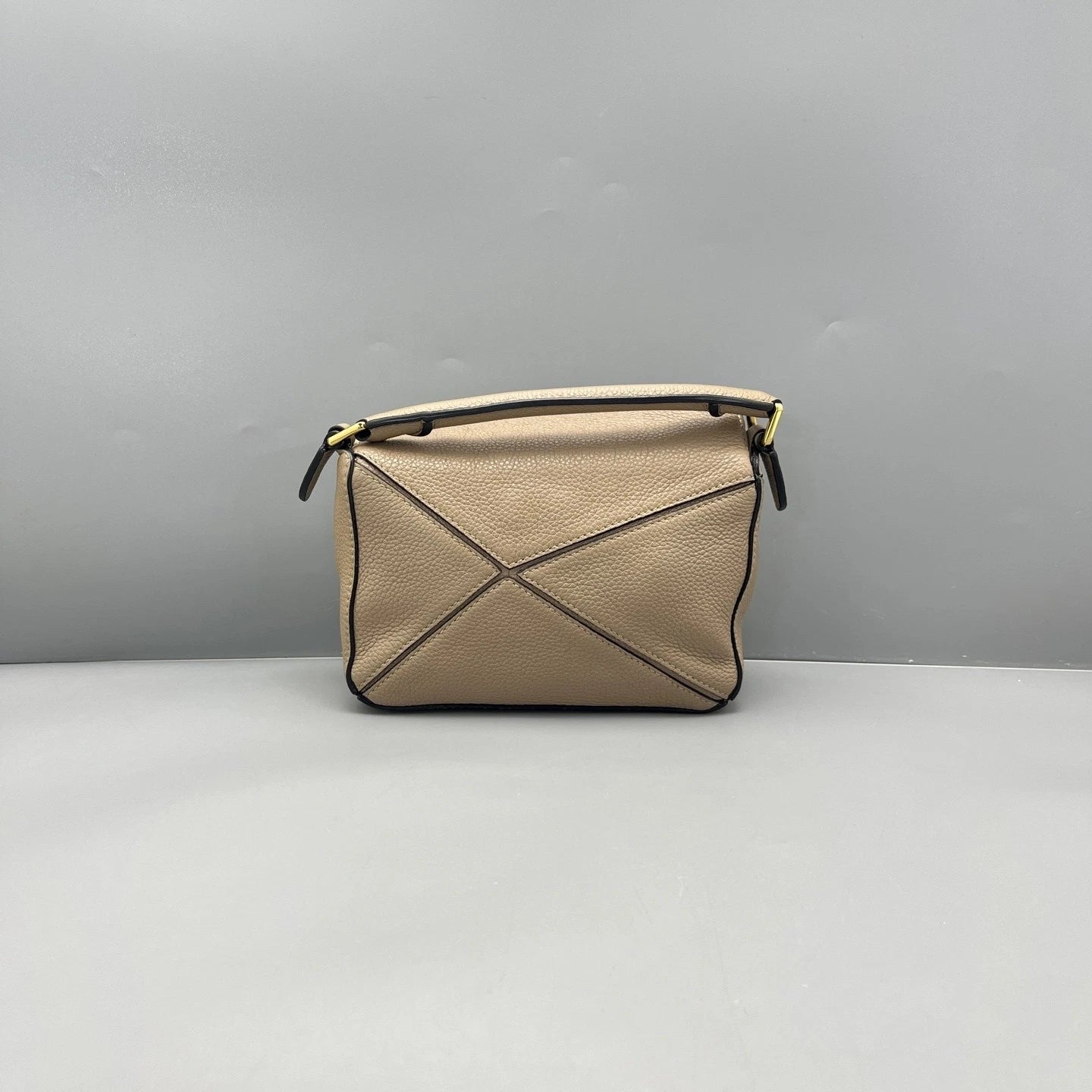 Loewe Mini Geometric Leather Crossbody Bag For Women Beige