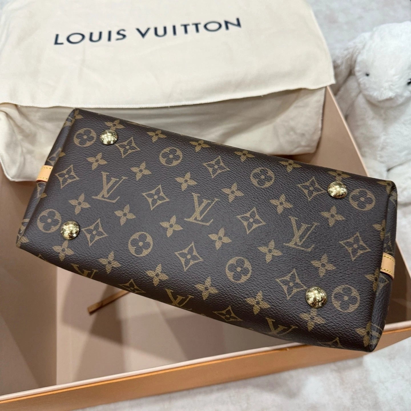 Louis Vuitton Carryall Monogram Canvas Tote Bag Excellent