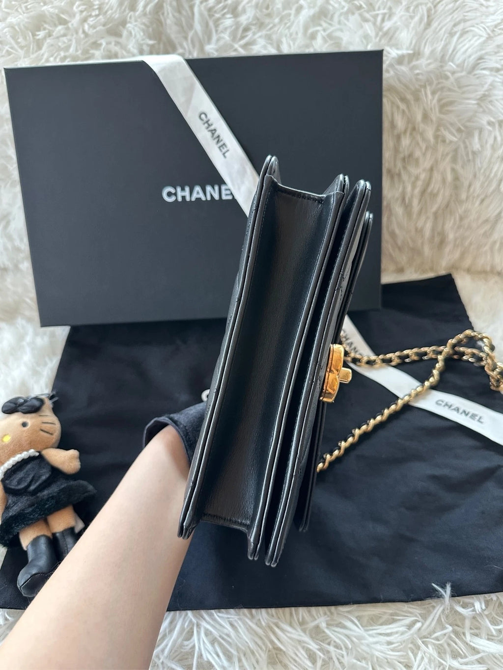 Chanel CF Mini Handle Leather Chain Bag For Women