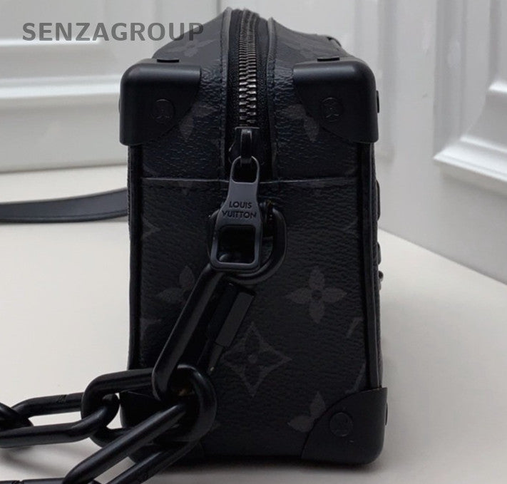 Louis Vuitton Soft Trunk Mini Monogram Crossbody Unisex Adults Black Classic