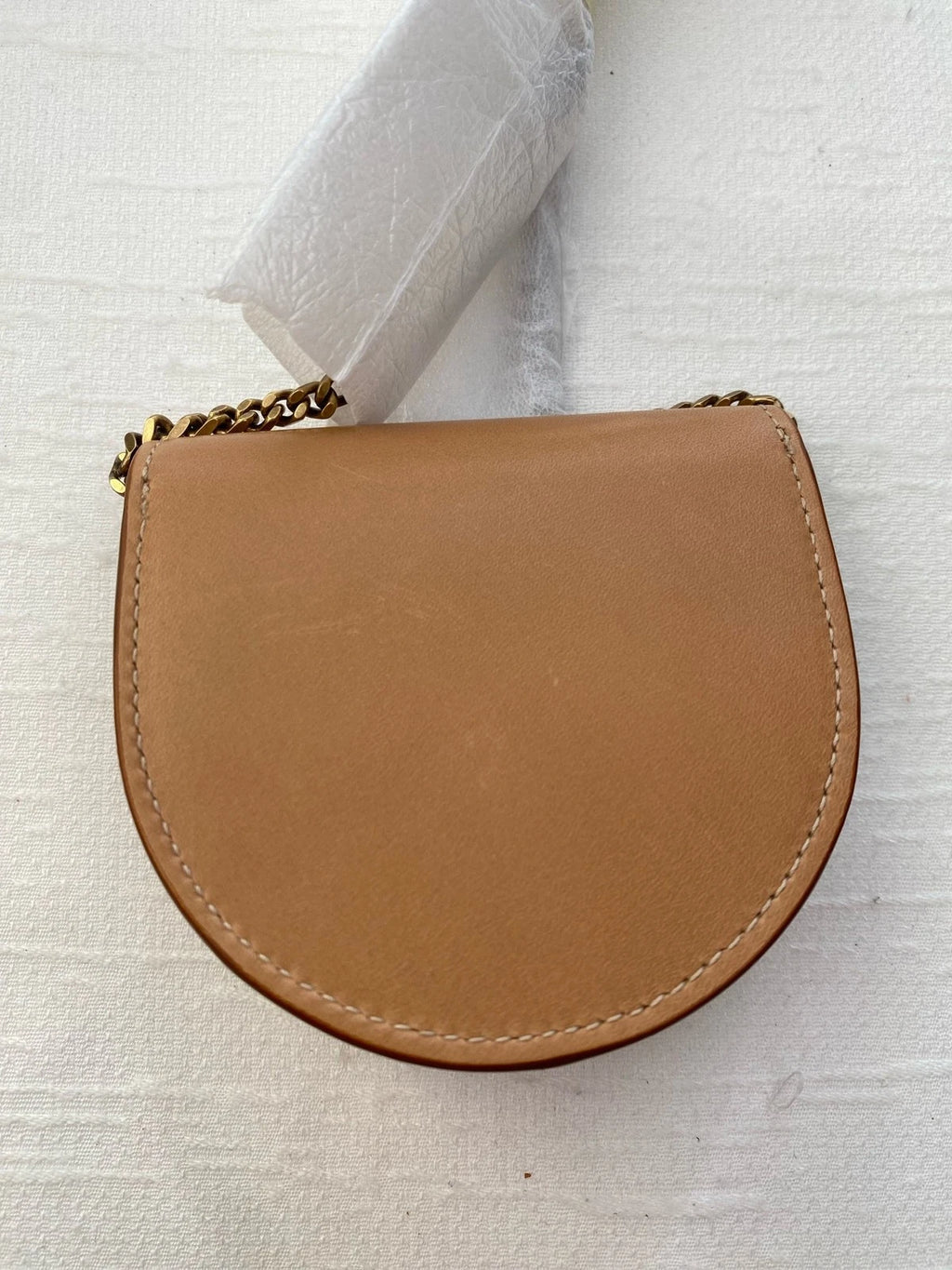 Saint Laurent Beige Leather Mini Crossbody Bag For Women