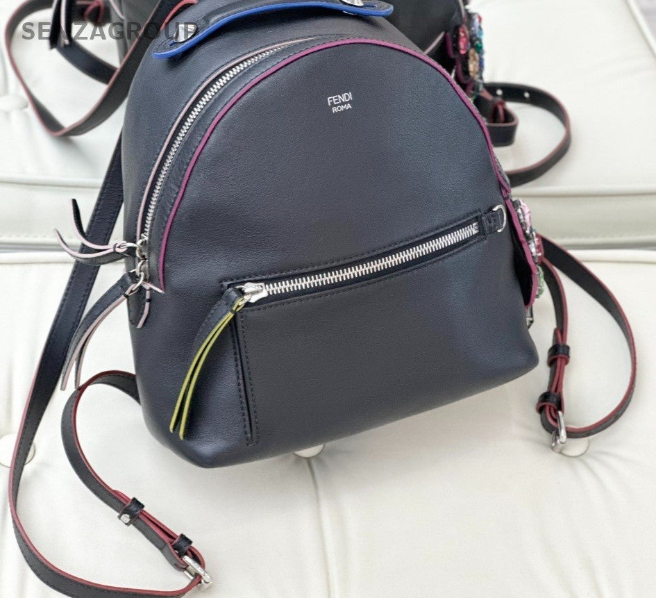 Fendi By The Way Calfskin Backpack shoulder Bag Women Color-Block Brand New