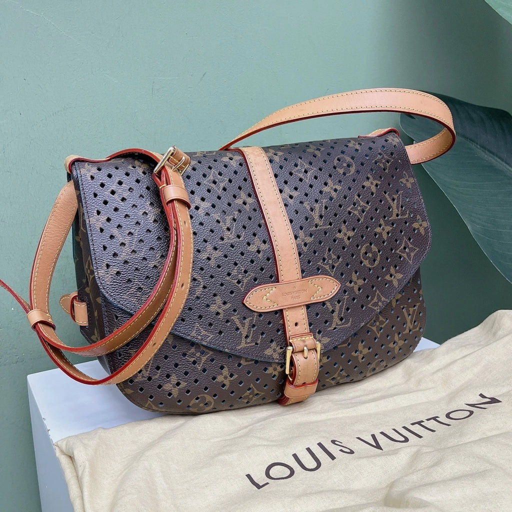 Louis Vuitton Saumur Flore Perforated Monogram Crossbody Bag Shoulder Bag Women