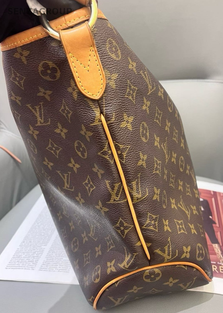Louis Vuitton Delightful MM Monogram Shoulder Bag Brown Gold Women Classic