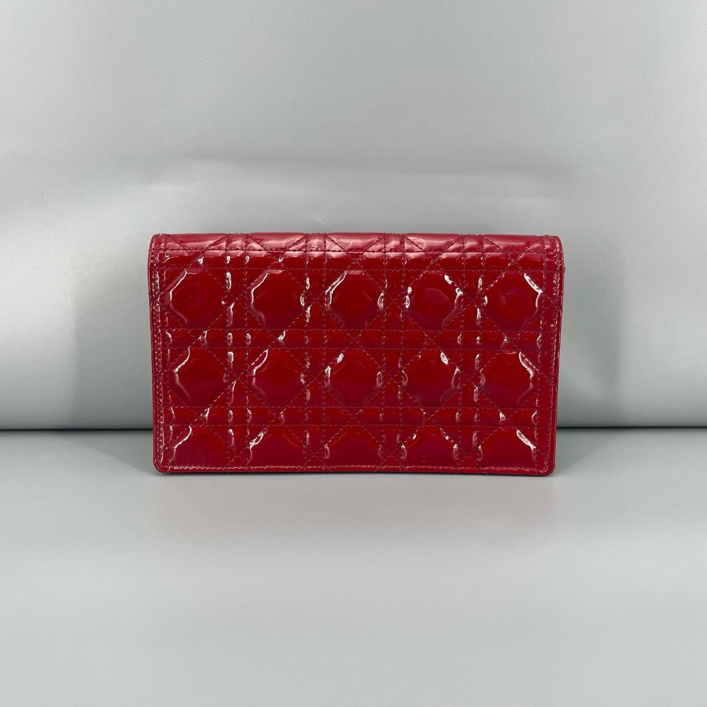 Dior Lady Dior Red Chain Bag Excellent
