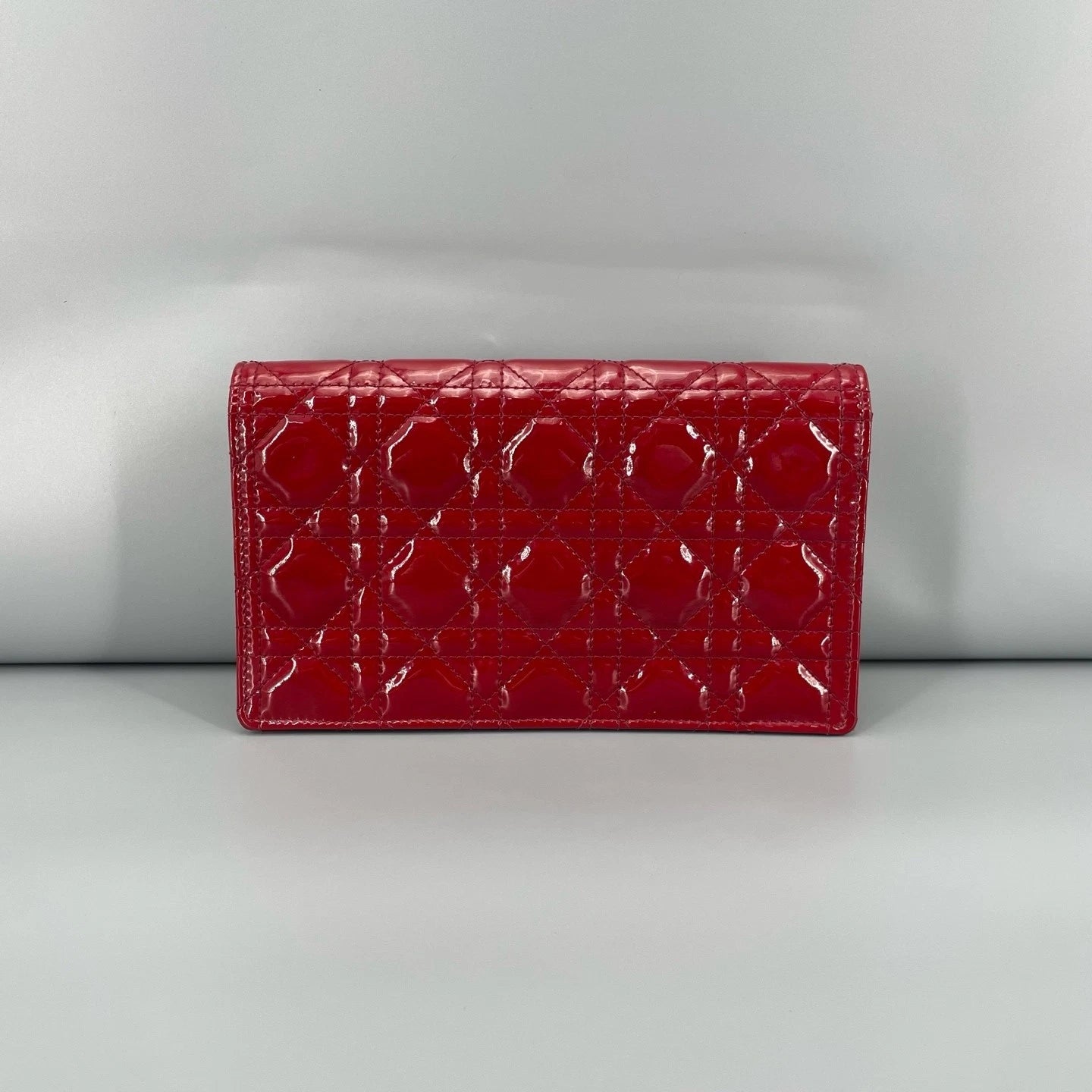 Dior Lady Dior Red Chain Bag Excellent