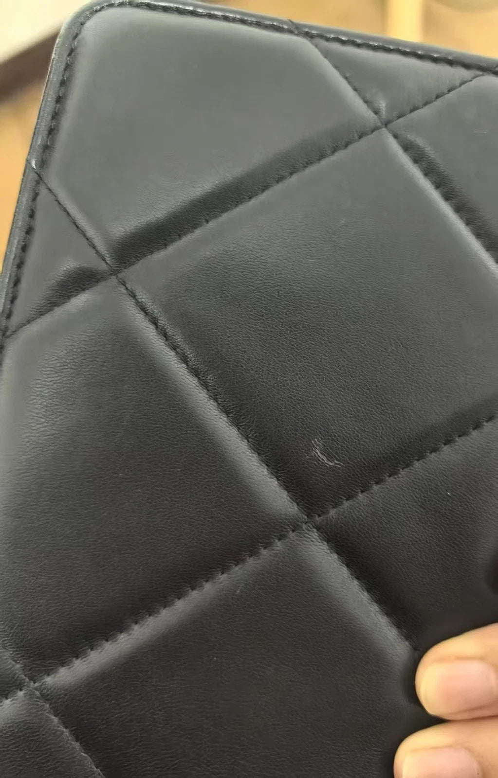 CHANEL Black Lambskin 19bag WOC Chain Crossbody Bag For Women