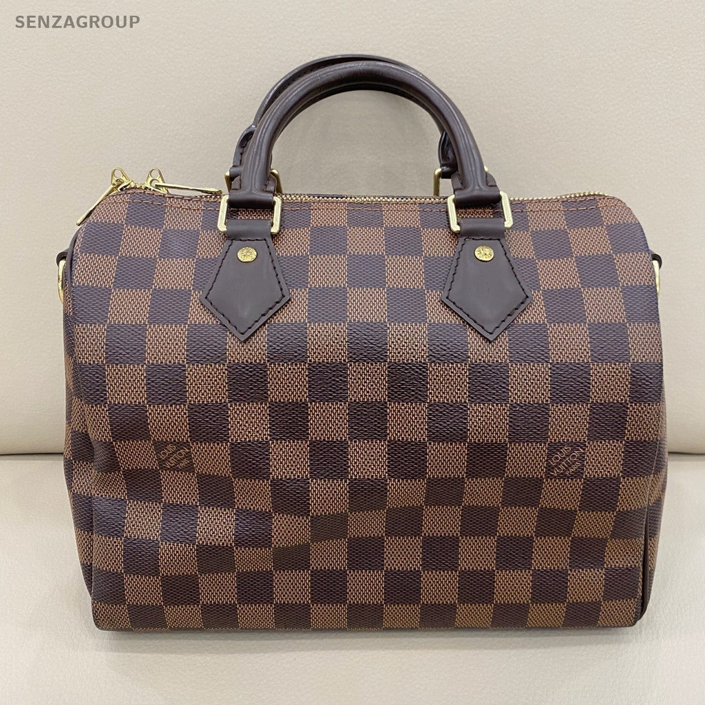 Louis Vuitton Speedy25 Damier Top Handle Bag Crossbody Brown Women Classic