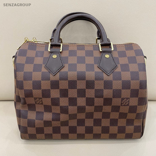 Louis Vuitton Speedy25 Damier Top Handle Bag Crossbody Brown Women Classic