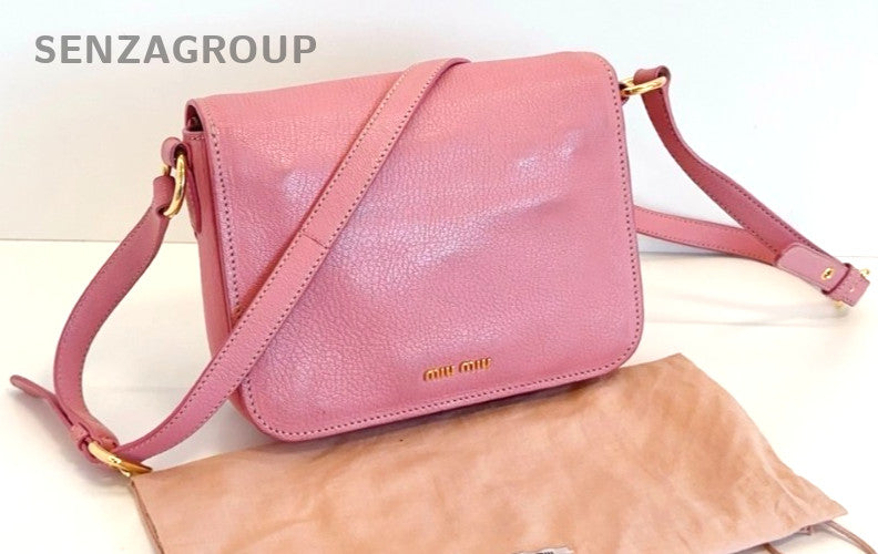 Miumiu Pig Nose Sakura Pink Shoulder bag Crossbody Women Almost Brand NEW