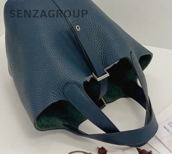 Hermes Picotin18 Top Handle Shoulder Bag Green Silver Women Classic