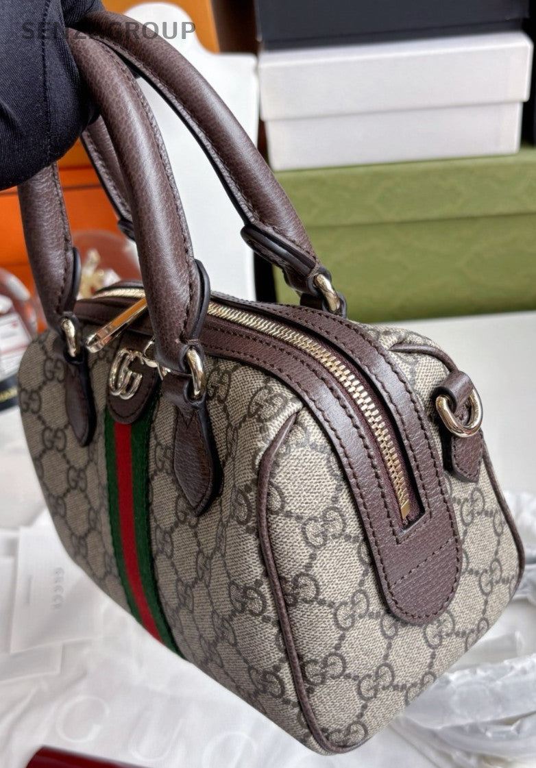 Gucci Ophidia Boston GG Monogram Handbag 2WAY Crossbody NEW with Tags
